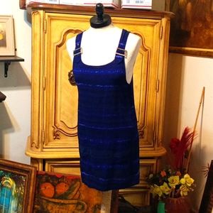 Womens Dress adjustable strap Navy Tie dye sz S YAYA